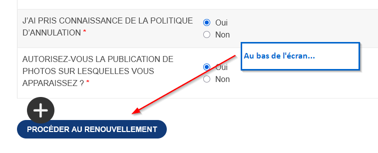 Procdédez au renouvellement