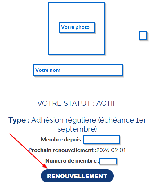 Cliquer sur bouton enouvellement