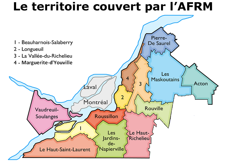 Territoire couvert - Montérégie