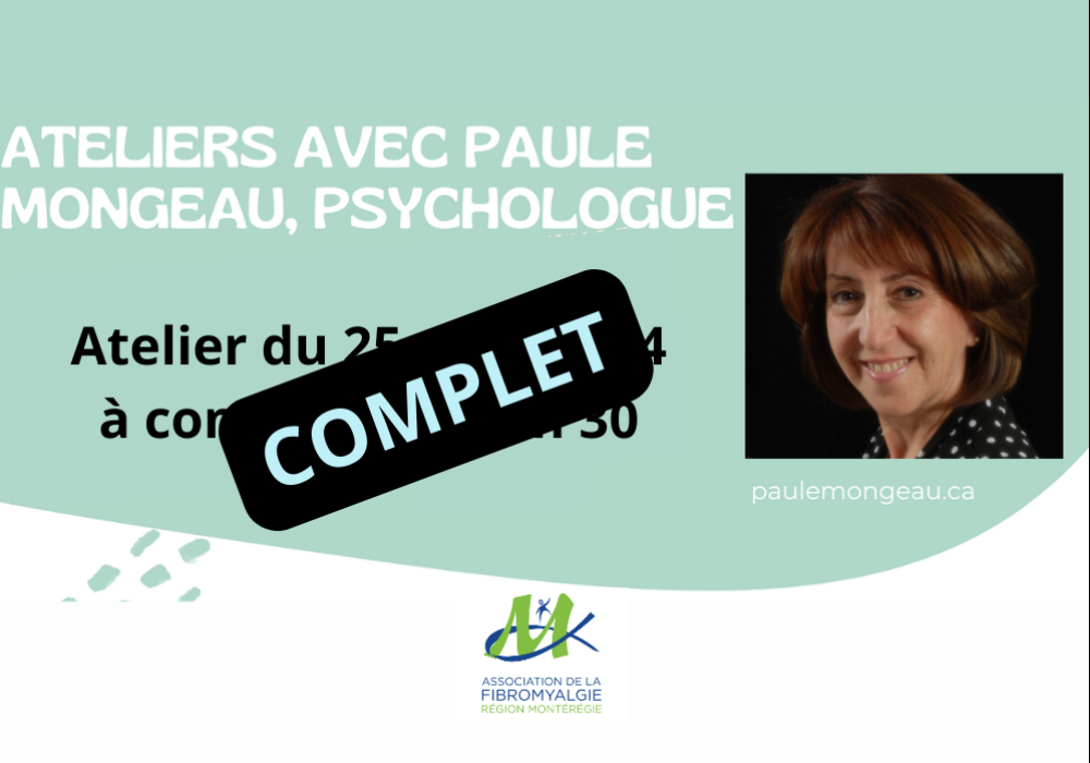 ATELIERS AVEC PAULE MONGEAU