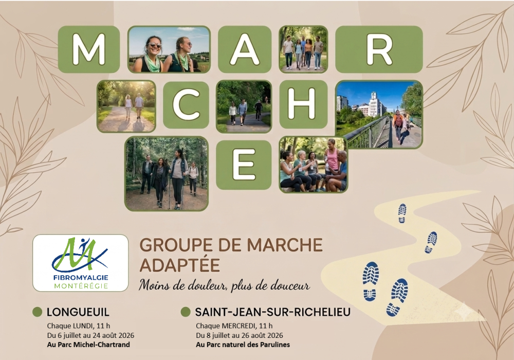 Groupe de marche adaptée à Longueuil : Moins de douleur, plus de douceur