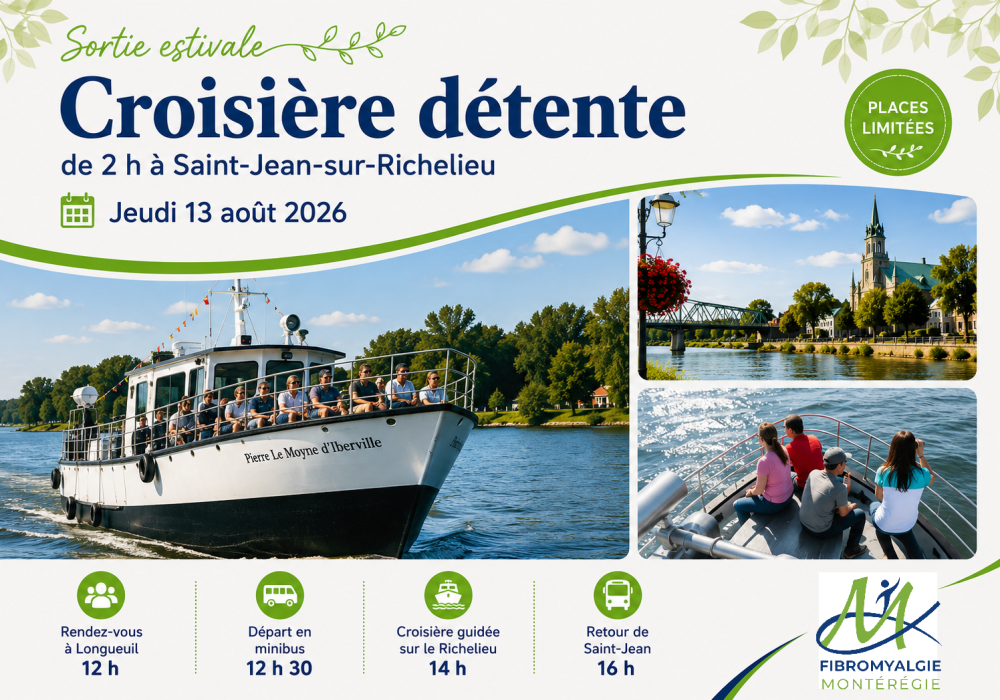Croisière détente sur la rivière Richelieu
