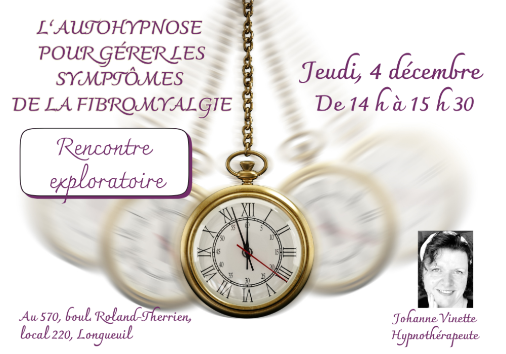L’autohypnose pour gérer les symptômes de la fibromyalgie - Rencontre exploratoire