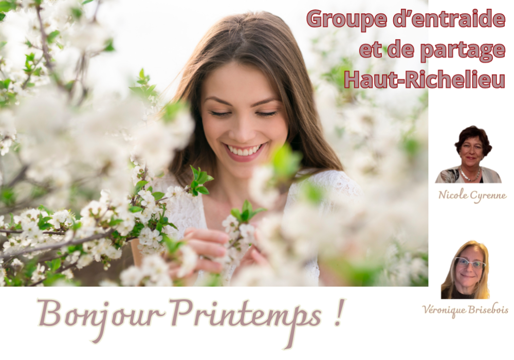 Groupe d’entraide et de partage - Haut-Richelieu - Bonjour Printemps - 23 mars