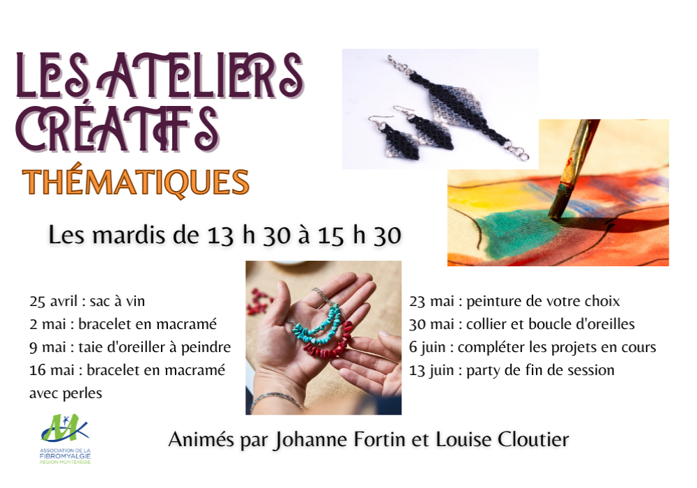 ATELIERS CRÉATIFS THÉMATIQUES